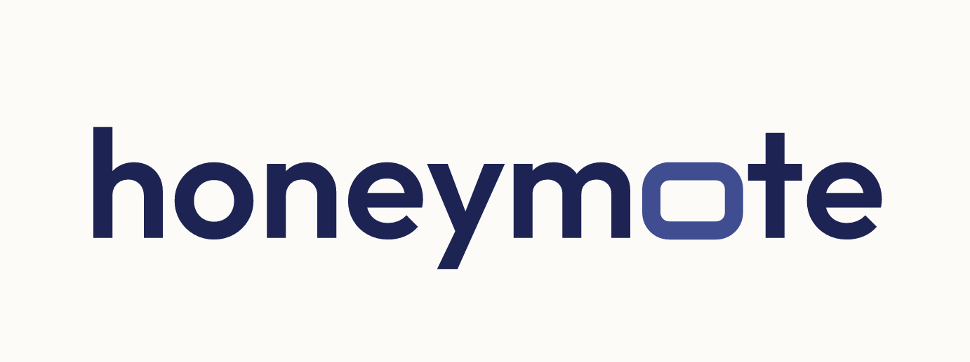honeymote wordmark, light accent