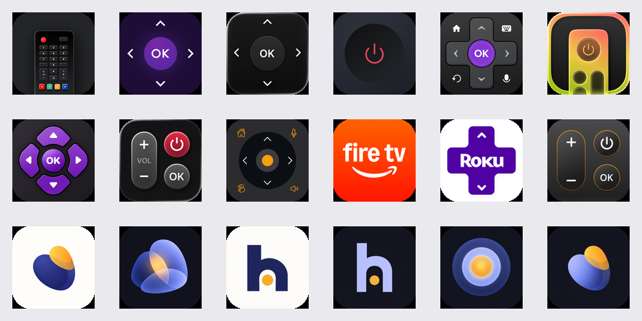 Honeymote icon candidates beside competitor icons